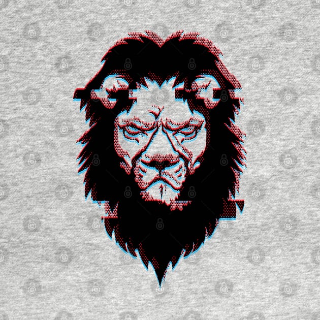 Lion Cyber Glitch by Silurostudio